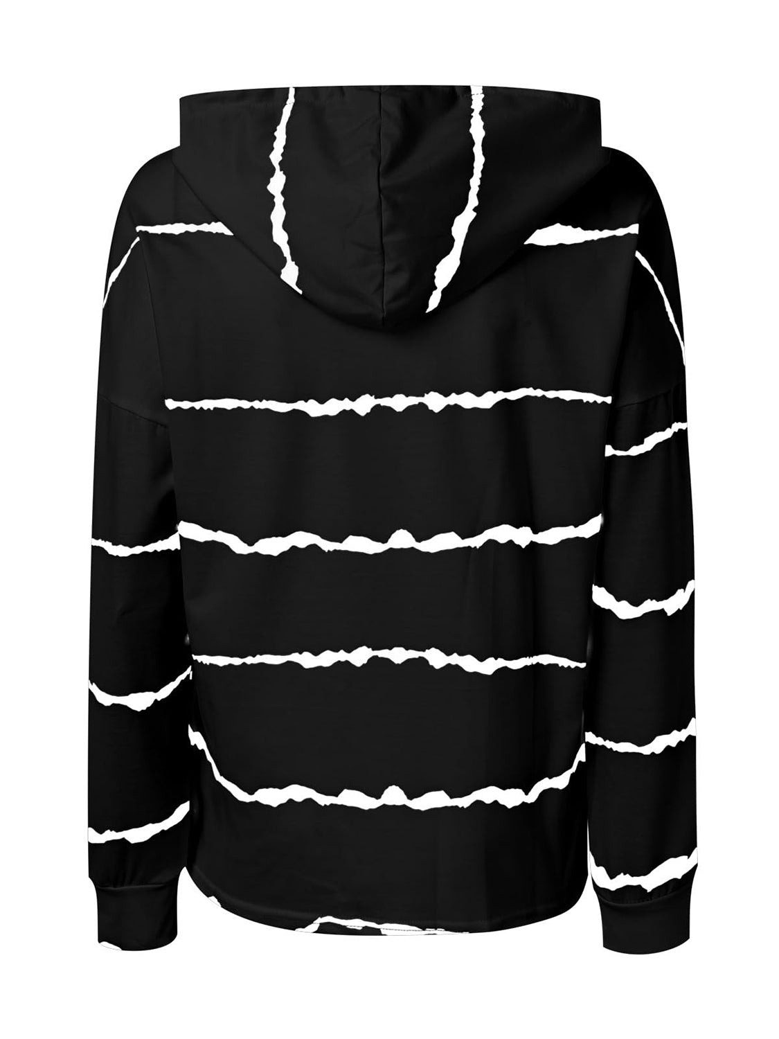 Klara | Striped drawstring hoodie with long sleeves
