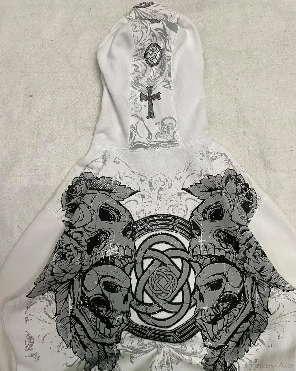 Affliction Gothic Skull Zipper Hoodie