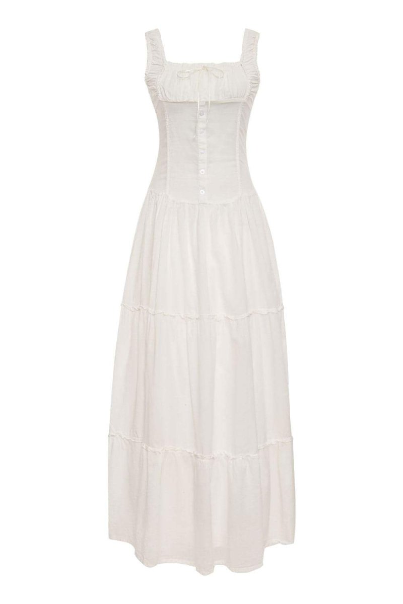 Luisa® | Semi-Sheer Maxi Dress With Ruffles