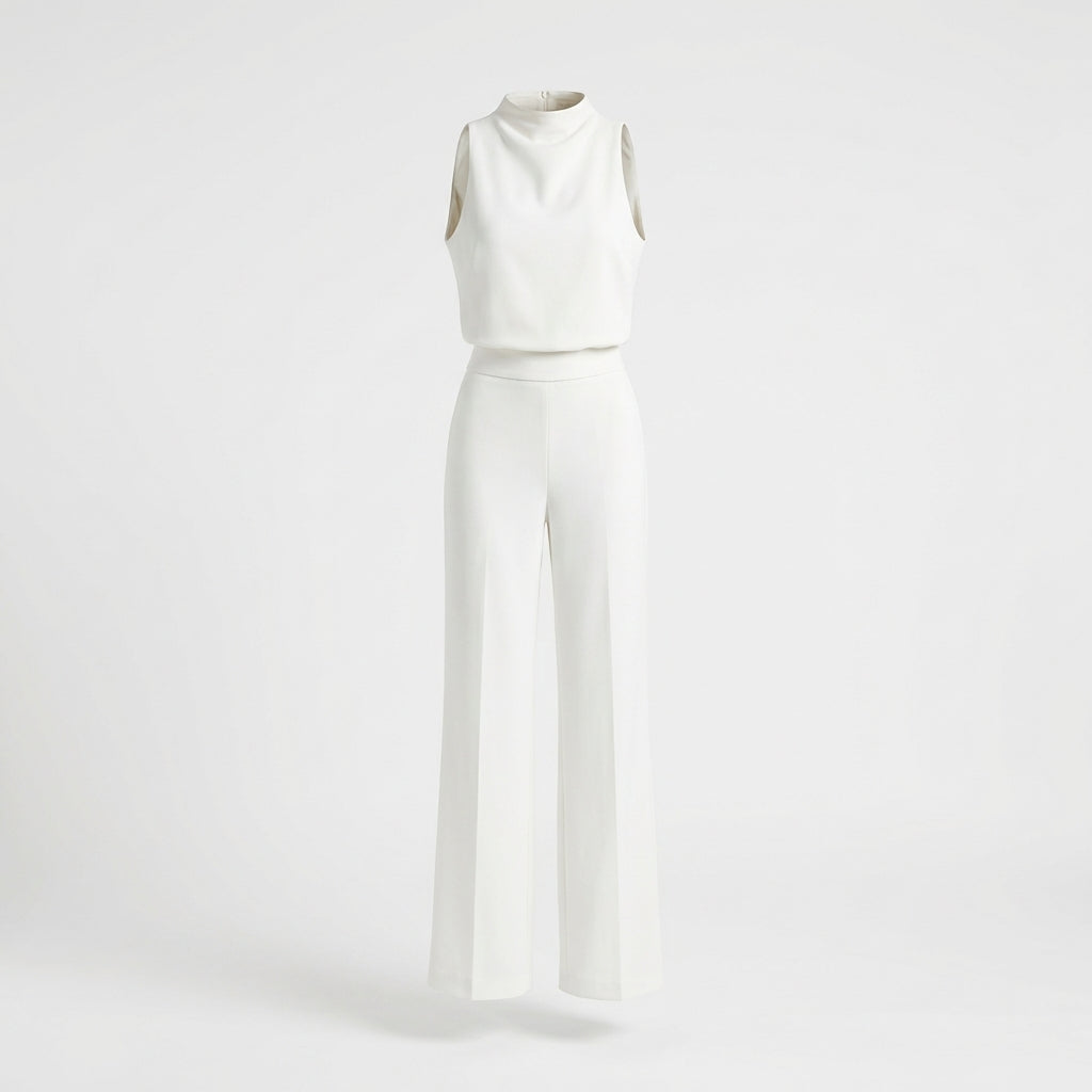 Ava | Women's High Neck Sleeveless Two-Piece Pant Set