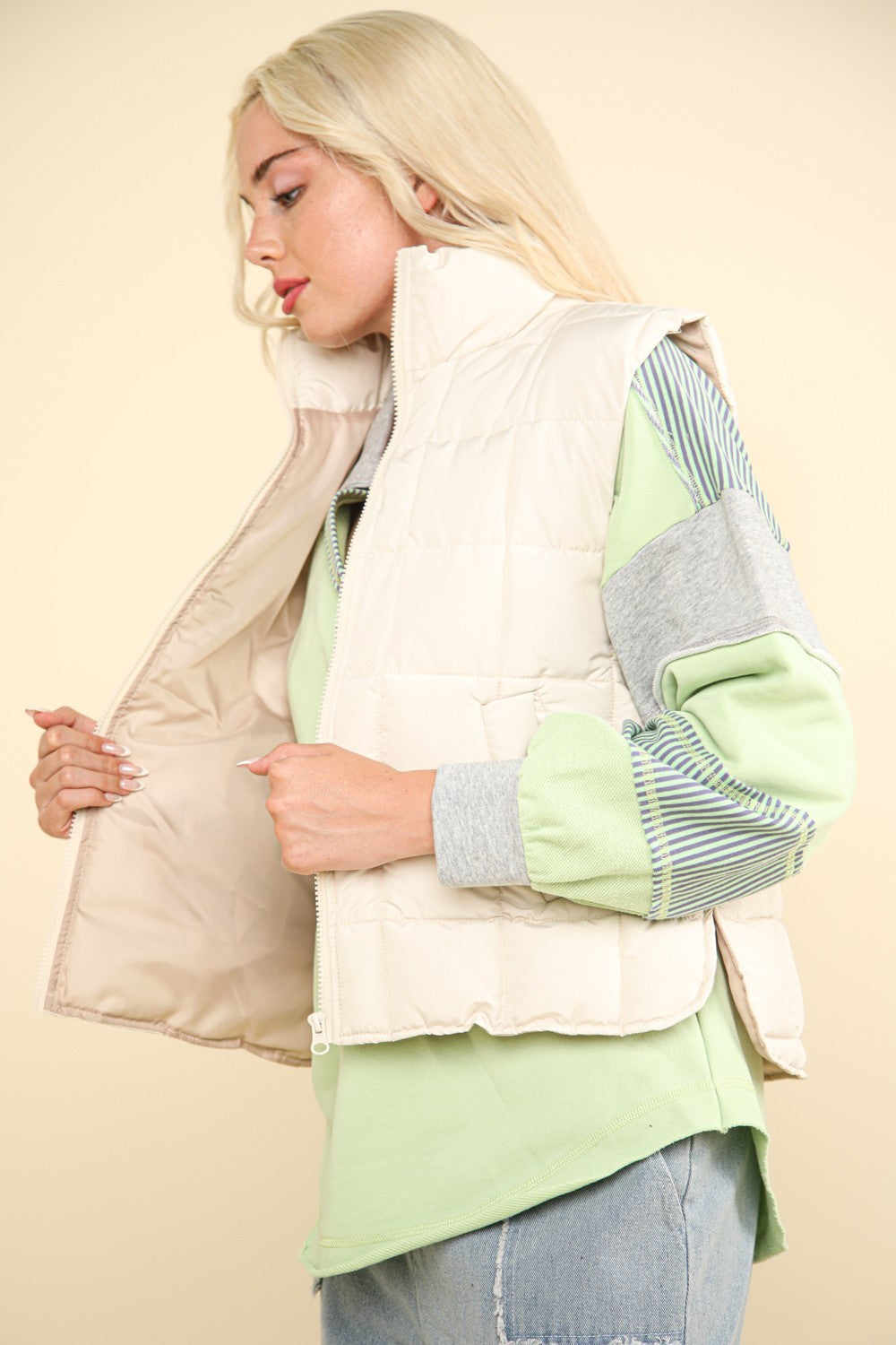 Annelies | Padded, warm vest with zip