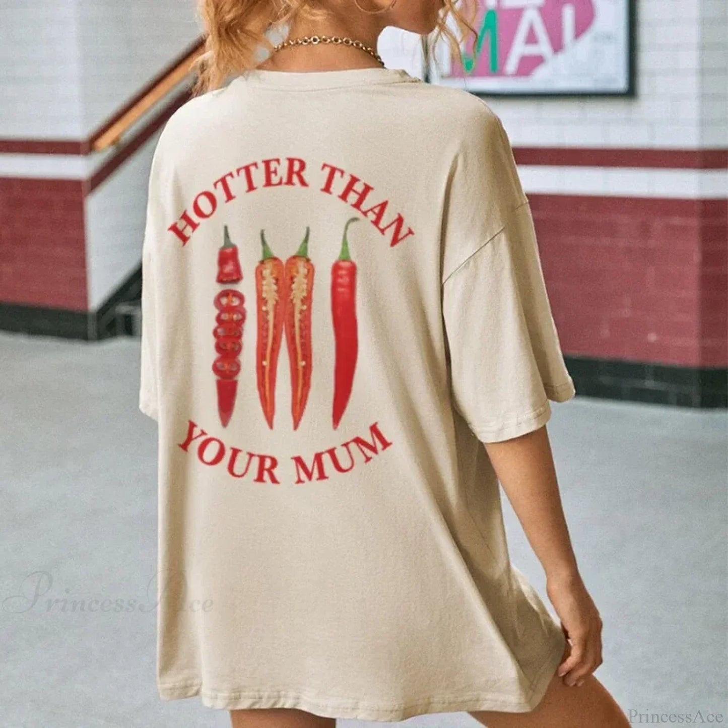 Back Print Chili Pepper T-shirt