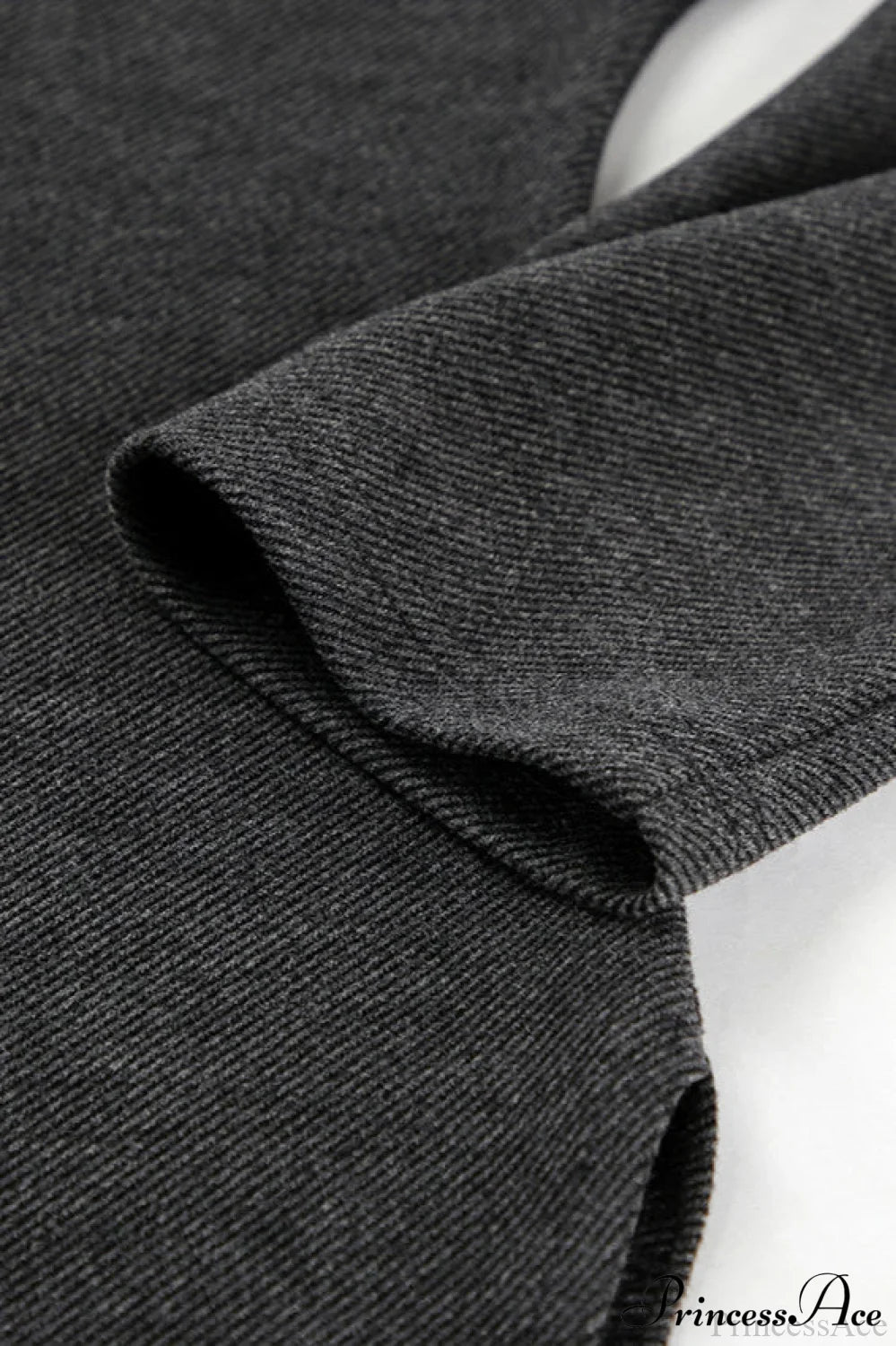 Black Off Shoulder Knit Slim Long Sleeve Tee