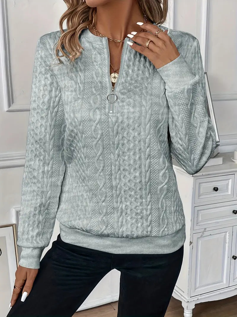 Estela® | Elegant Zip Up Sweatshirt