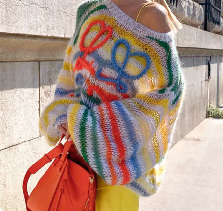 Yolanda | Women's knitted sweater with long sleeves