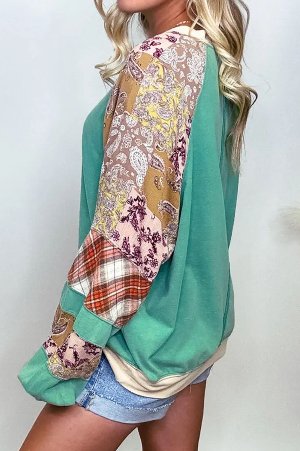 Melina | Oversized printed sweatshirt with raglan sleeves