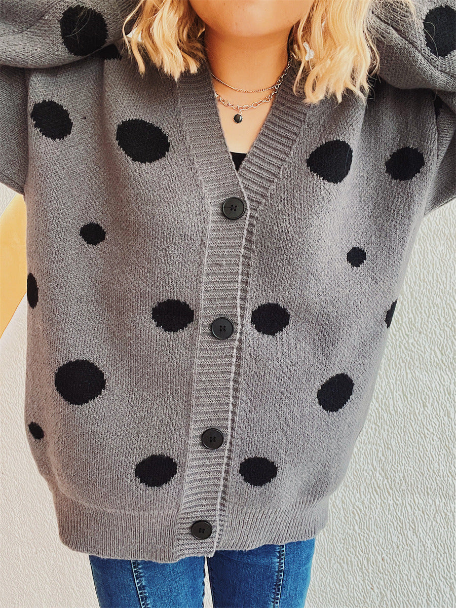 Tamara | Polka dot cardigan with buttons