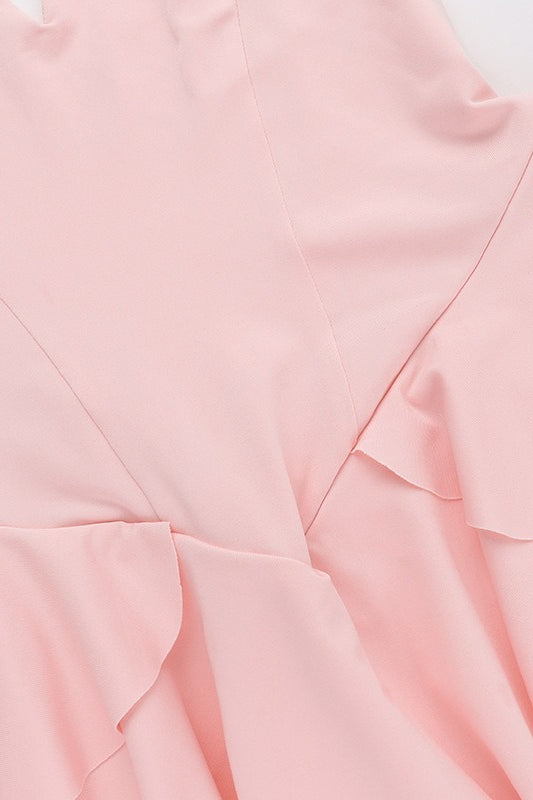 Spaghetti Strap Ruffle Party Dress