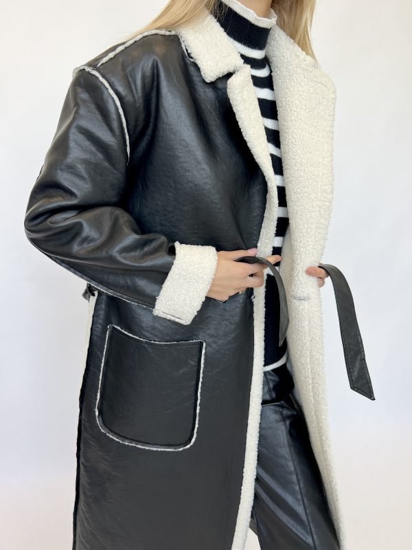 Dana | Thick leather trench coat