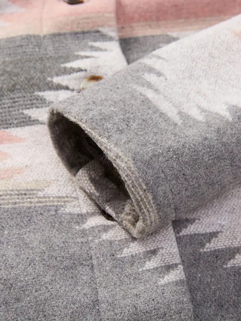 Hilda | Woven jacket with printed collar