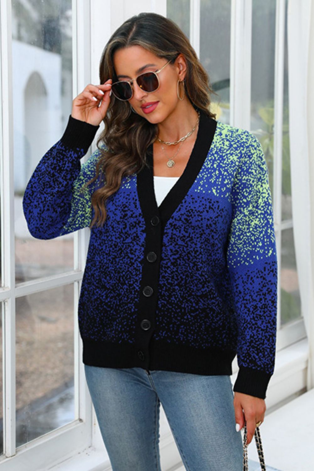 Gina | Long sleeve cardigan with buttons