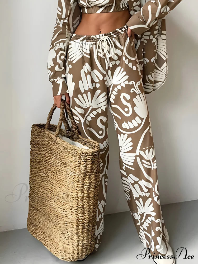Coco Baroque Graceful Print Pants Set