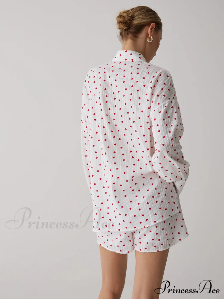 Cotton Sweetheart Striped Trendy Soft Short Set