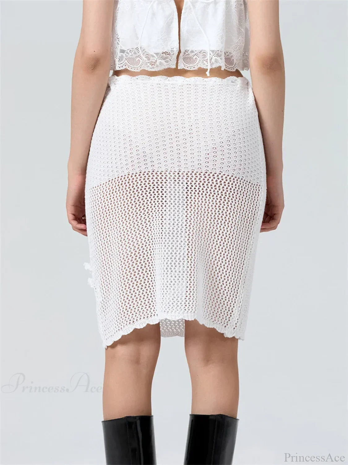 Crochet 3D Flower Patchwork Skirt