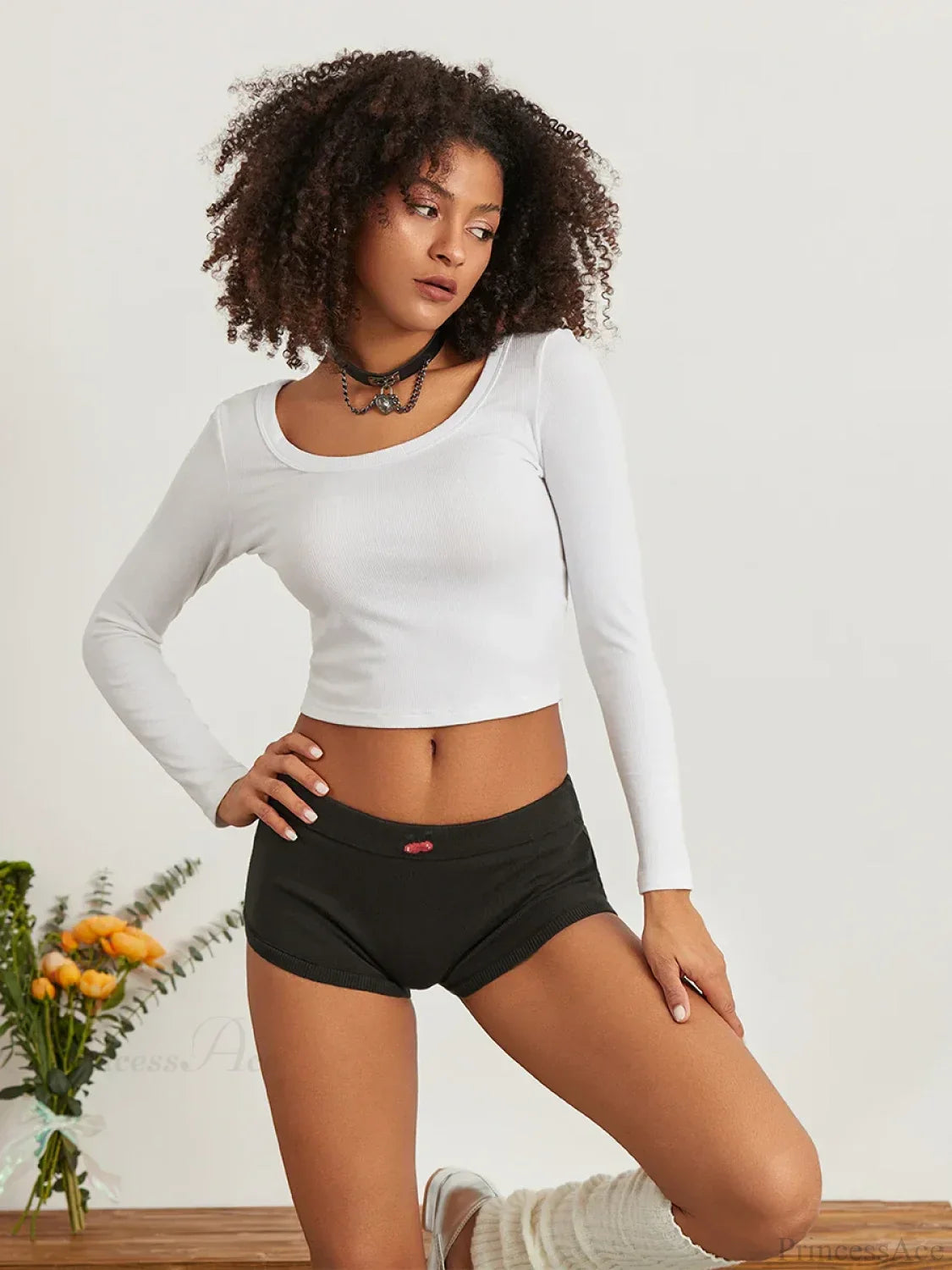 Cute Print Low Rise Lounge Short