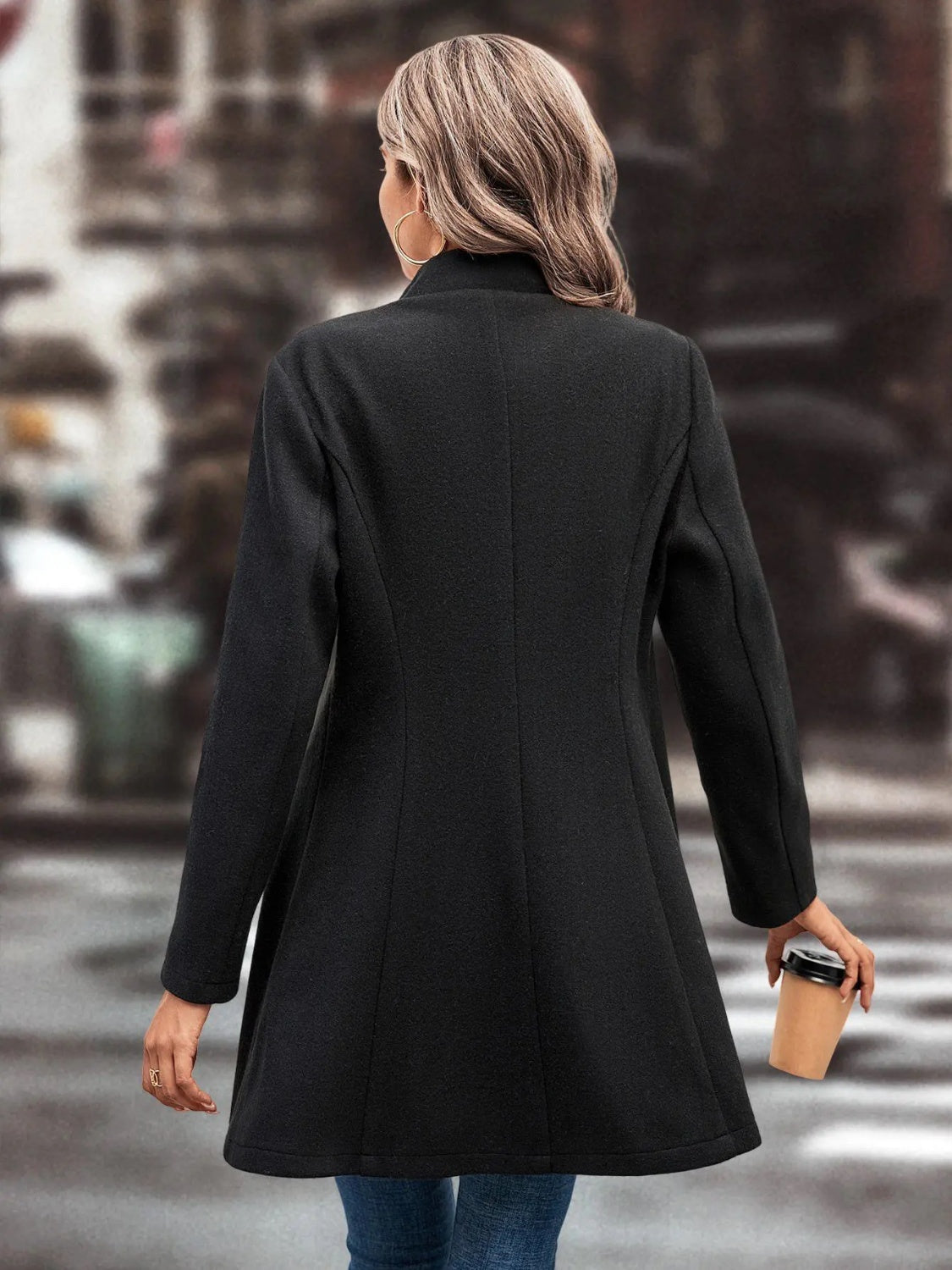 Evelyn | Long-sleeved, long-sleeved collared coat