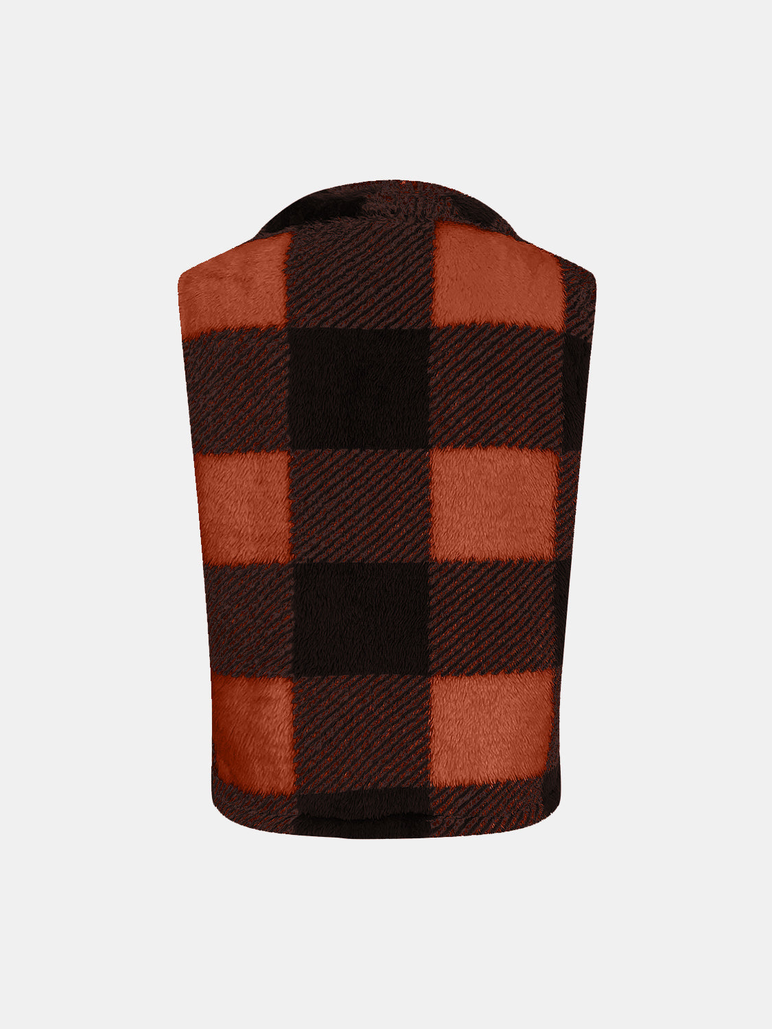 Yolanda | Checked vest coat with an open front