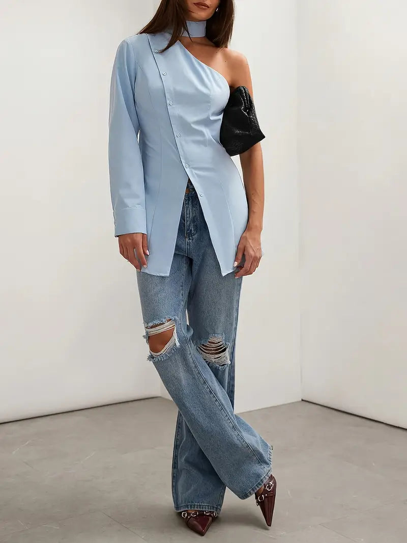 Serena® | Stylish Asymmetric Blouse