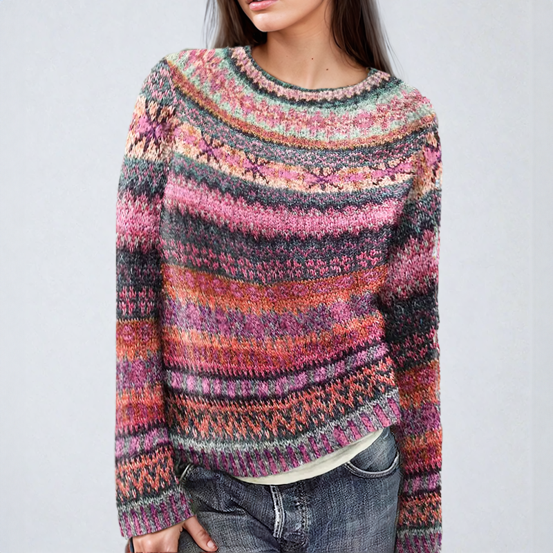 Paula | Colorful striped knit sweater