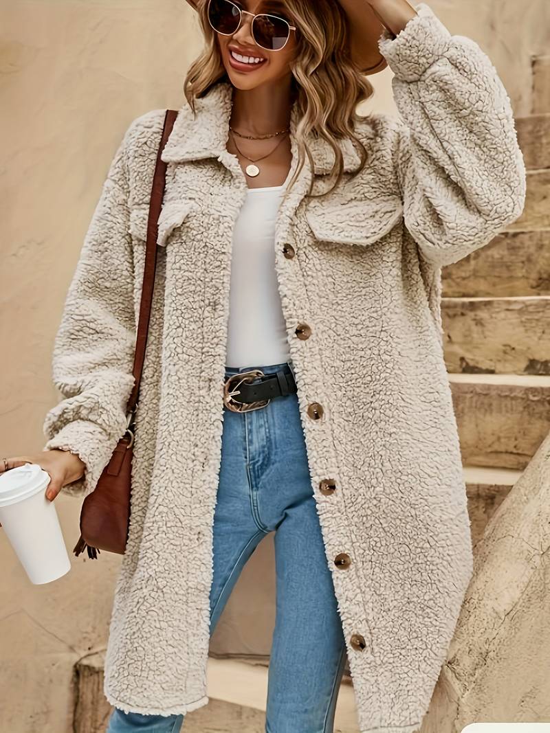 Sage | Women's Oversized Sherpa Coat