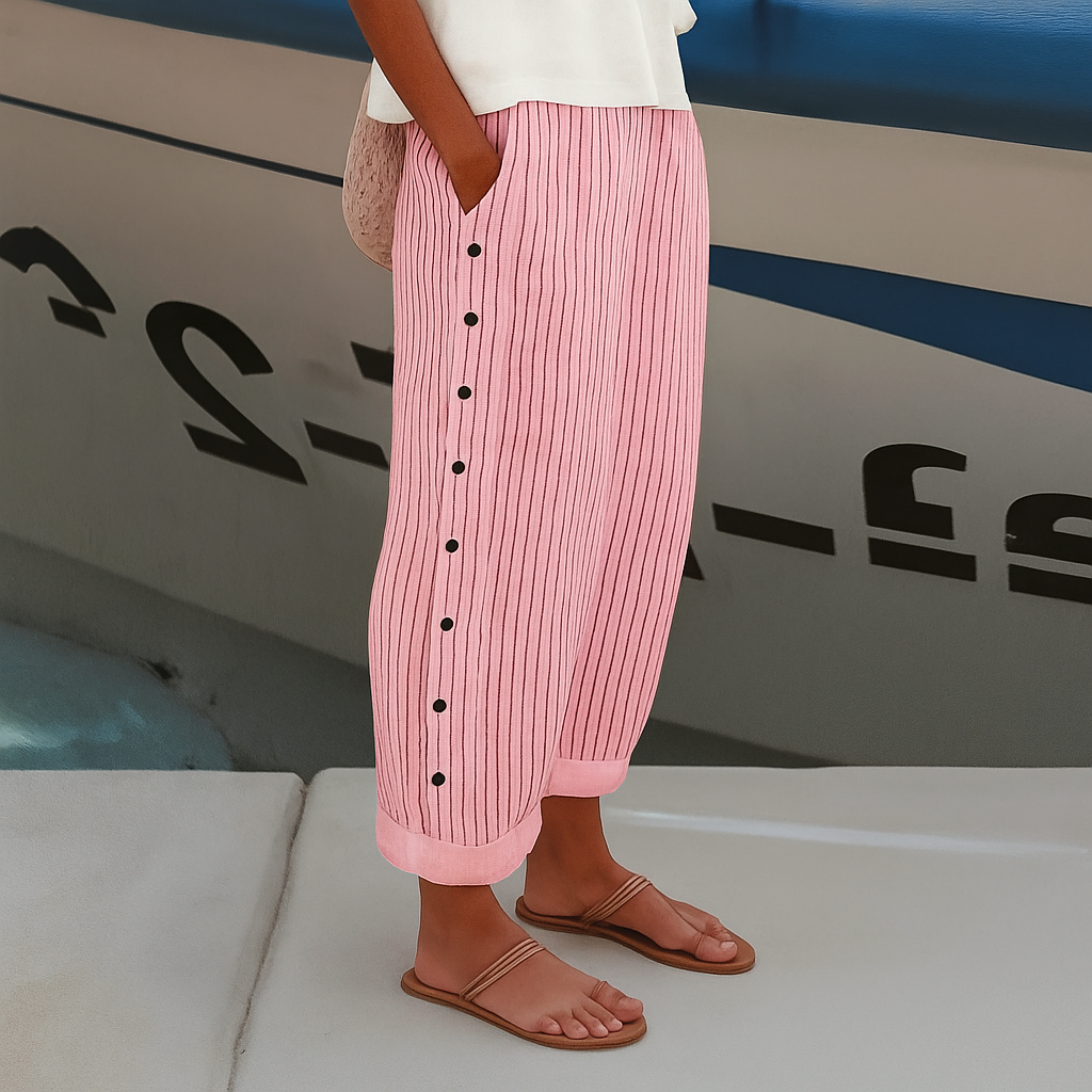 Debra | Women's High-Waisted Striped Pants