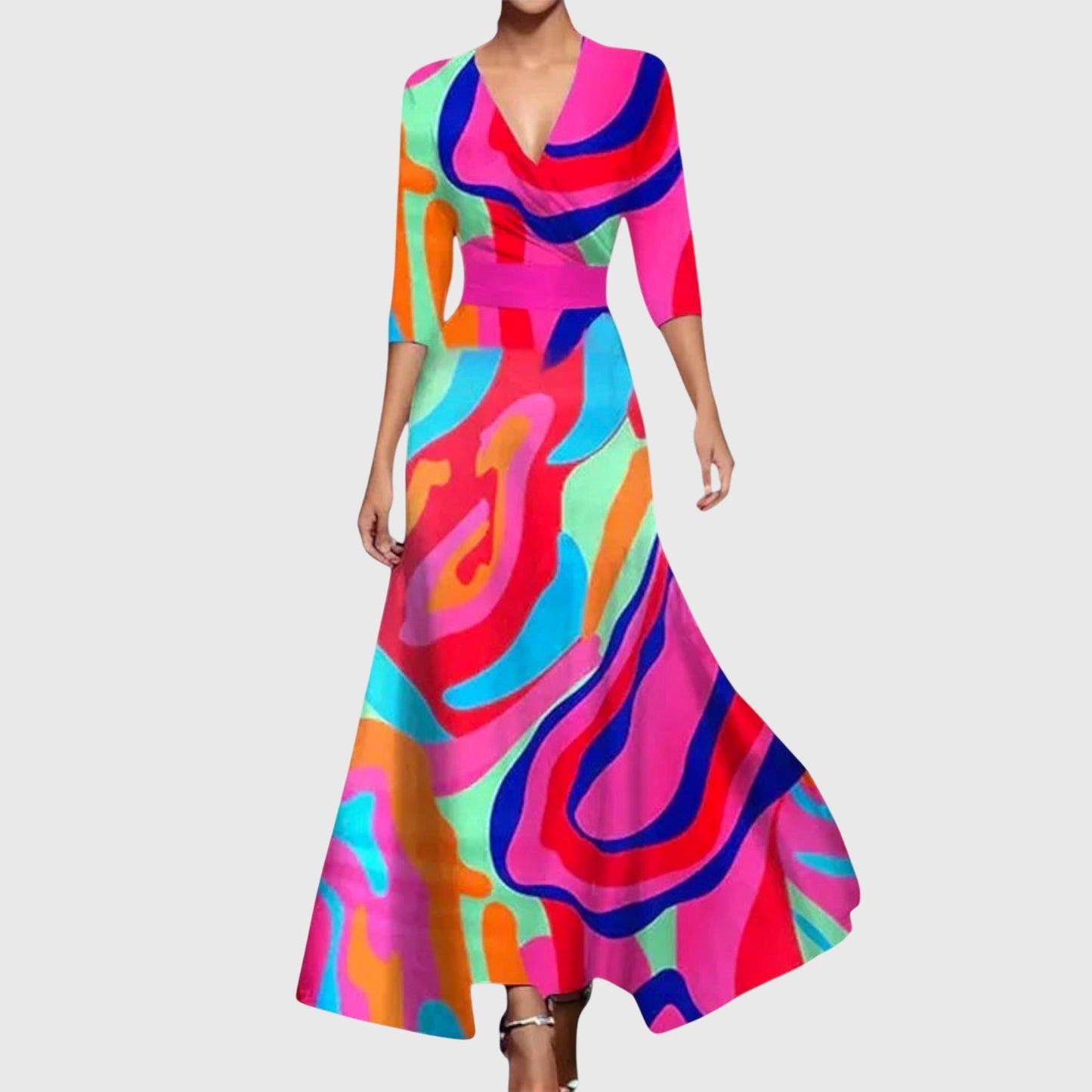 Donna | Women's V-Neck Wrap Maxi Dress