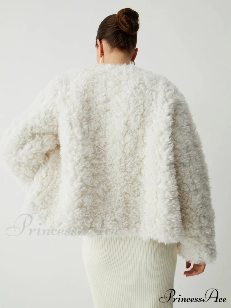 Double Pockets Graceful Fleece Jacket