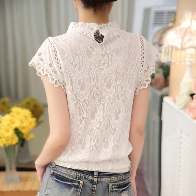 Elvia® | Blouse With Floral Lace