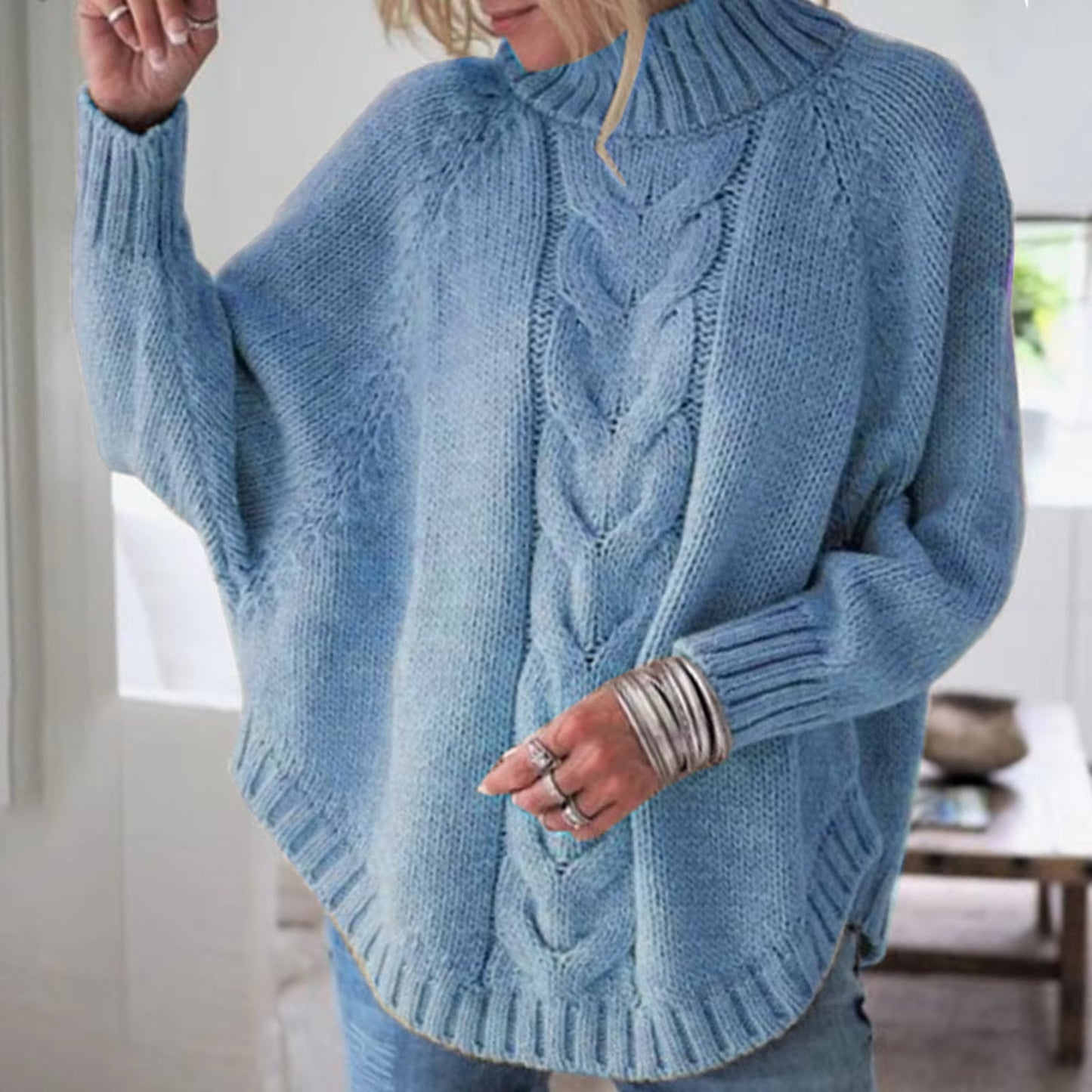 Pink | Elegant knitted sweater