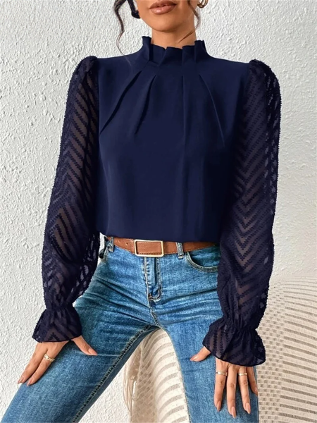 Arpina® | Elegant Top With Ruffle Sleeves