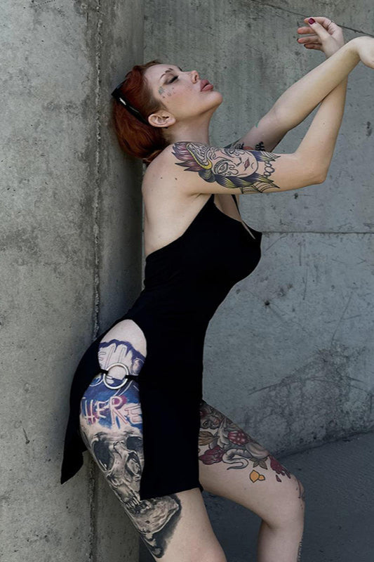 Backless Bodycon Gothic Dress