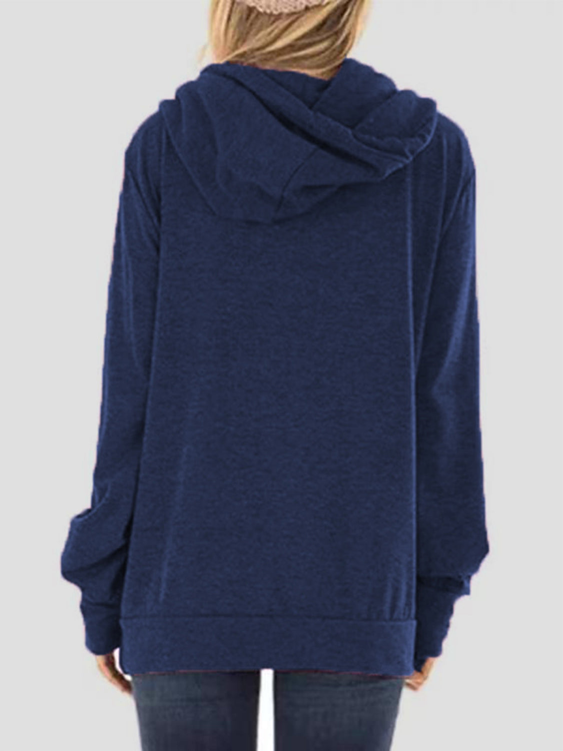 Giovanna | Long sleeve drawstring hoodie with letter graphic