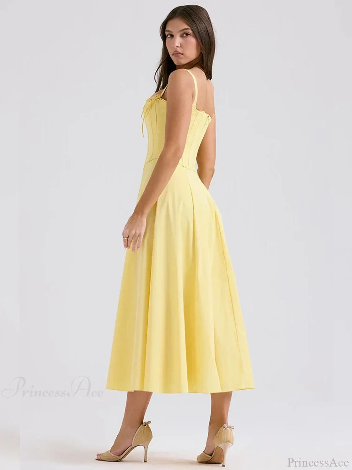Elegant Waist Wrap A-line Vacation Dress