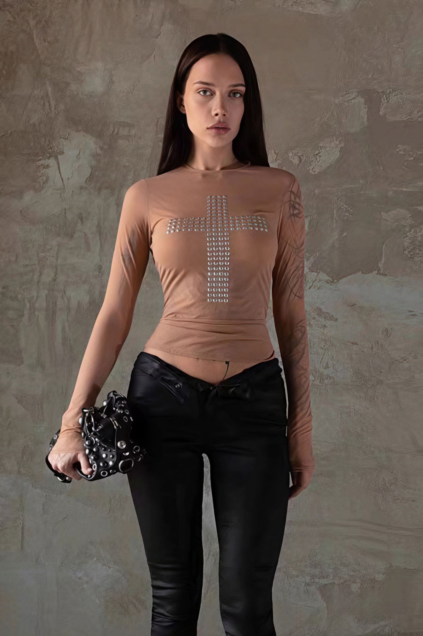 Trendy Print Sexy Slim Crew Neck Blouse