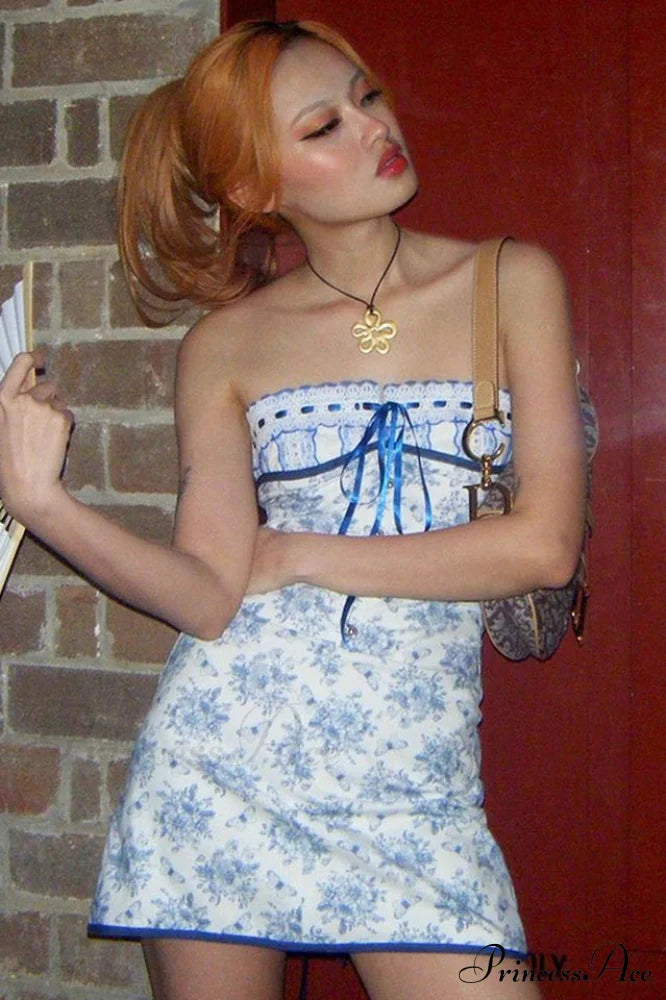 Fashion Bouquet Floral Charming Tube Short Dress