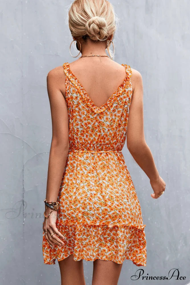 Fashion Off The Shoulder Modern Floral Print Mini Dress