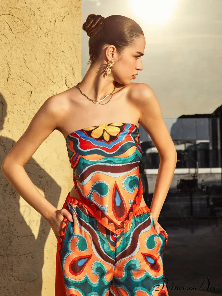 Flaming Passions Graceful Back Tie Top