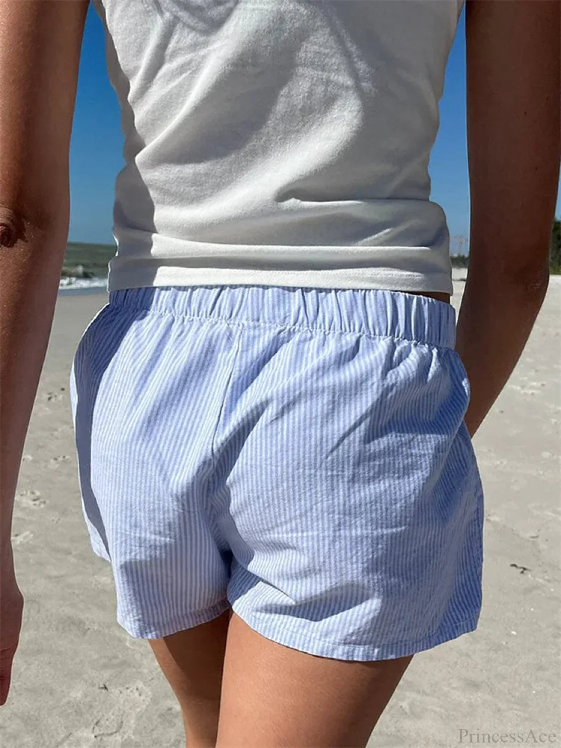 Front Button Plaid Lounge Short