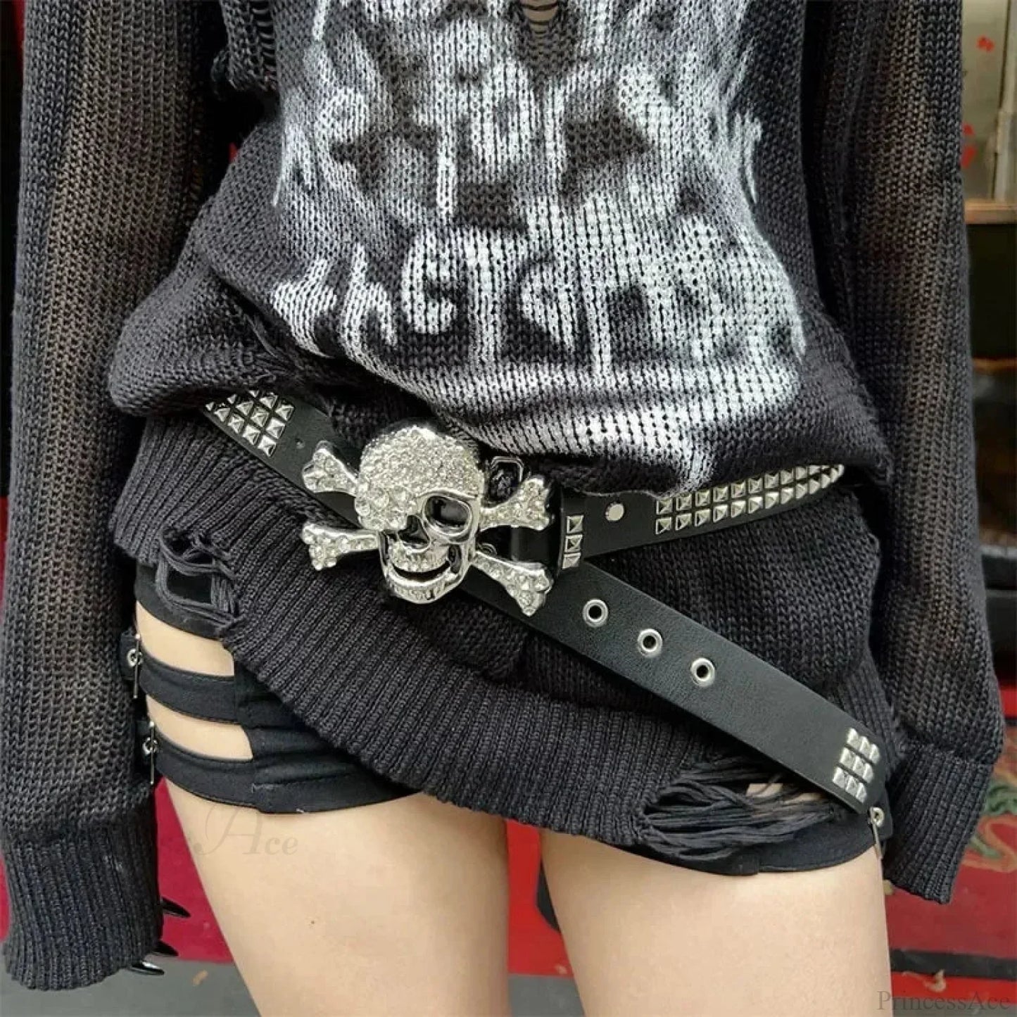 Gothic Skeleton Broad Belt