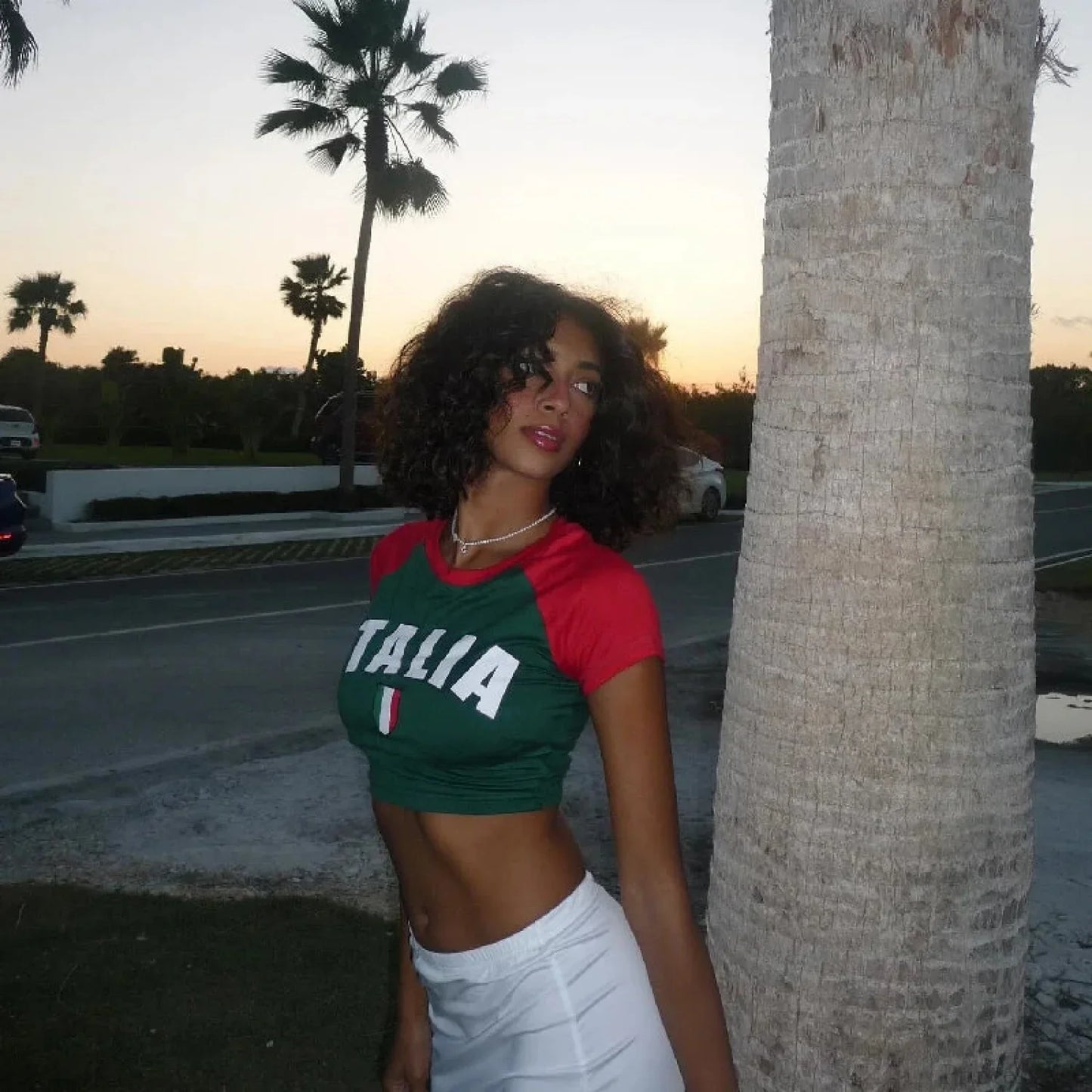 Gothic Sports Letter Baby Tee T-shirt