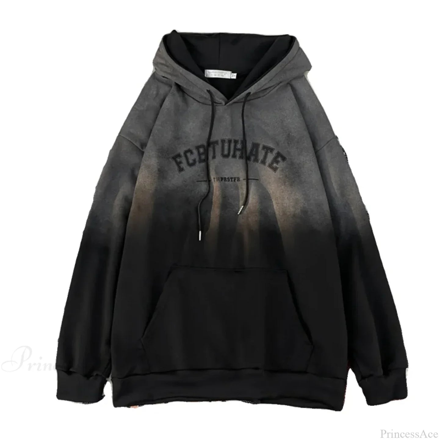 Gradient Letter Print Hip Hop Hoodie