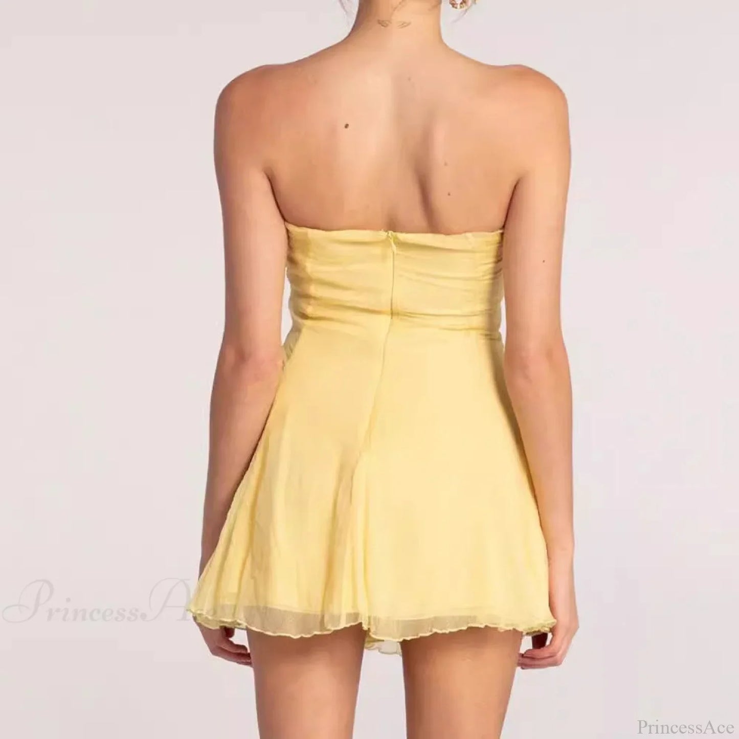 High-End Hollow Strapless Bandage Prom Dress