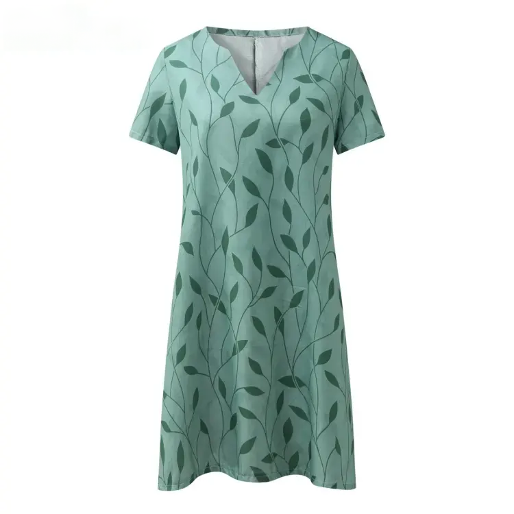 Vanessa® | Knitted Dress V-Neck Short Sleeves