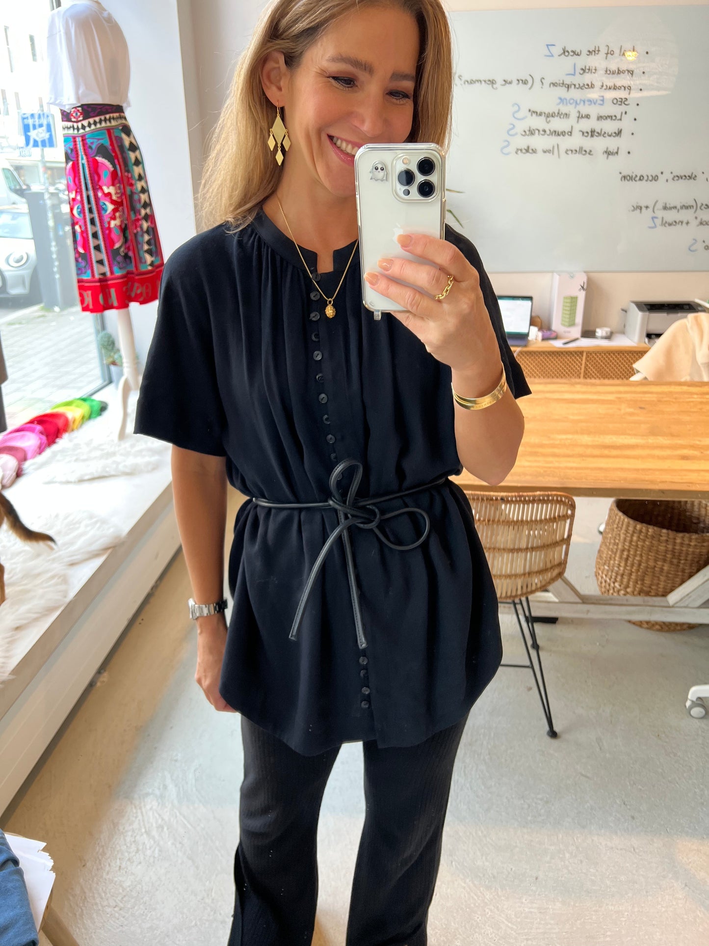 Livia® | Blouse With Short Sleeves Black