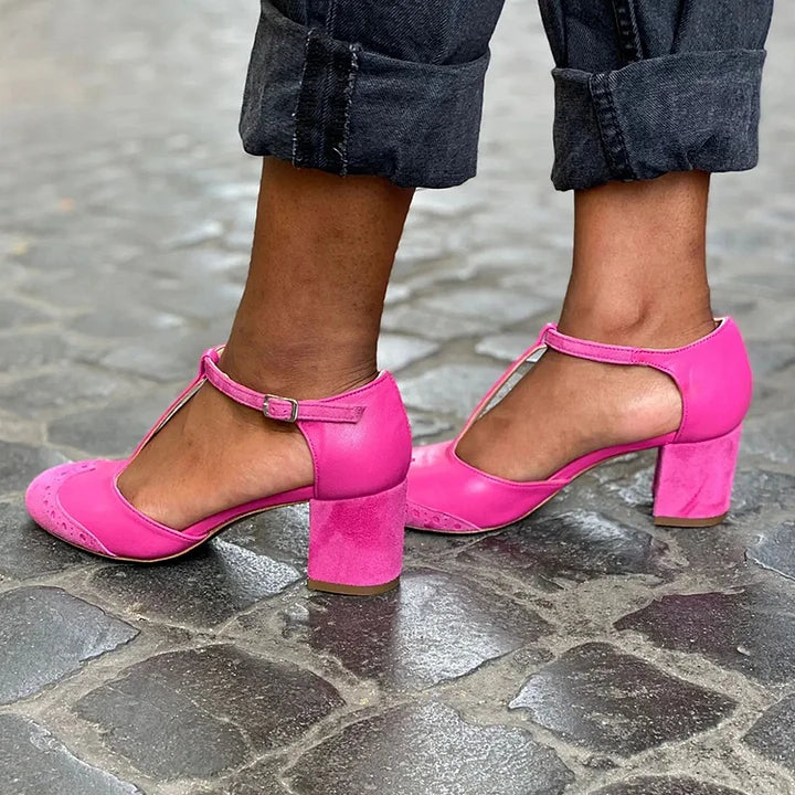 Mandy | Orthopedic T-Strap Heels