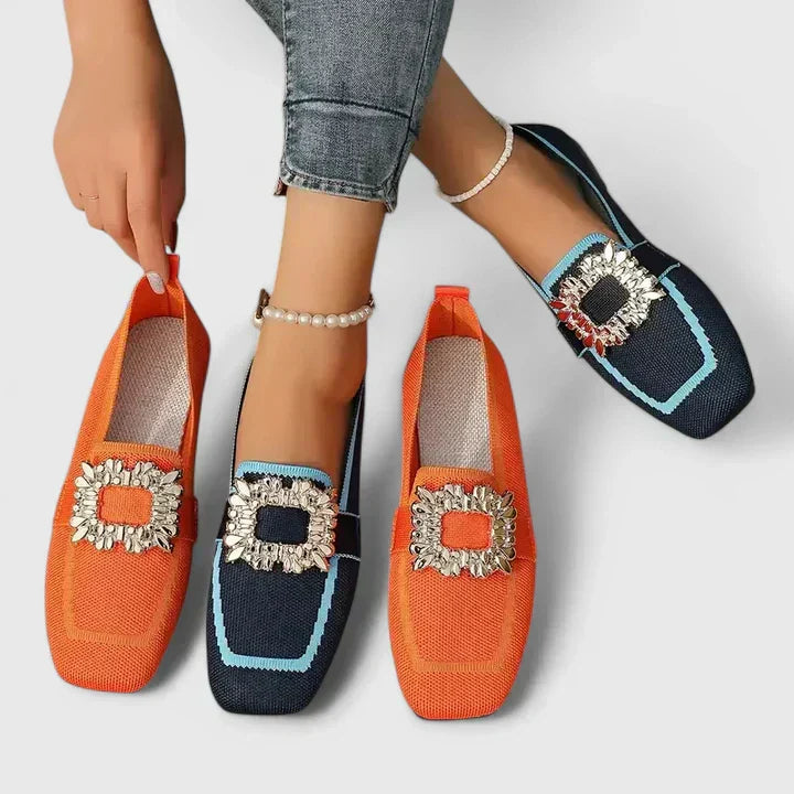Shannon | Women's Embellished Square Toe Loafers