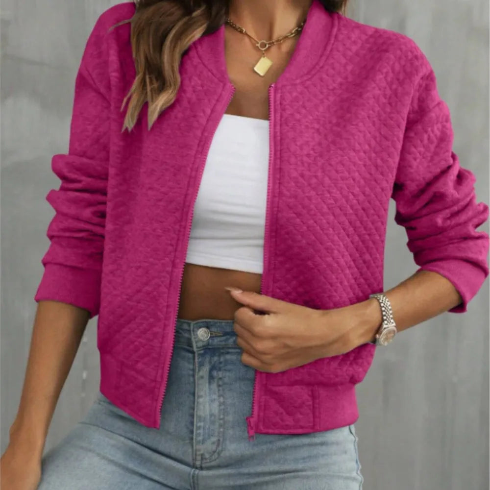 Joyce | Women's Zip-Up Bomber Jacket