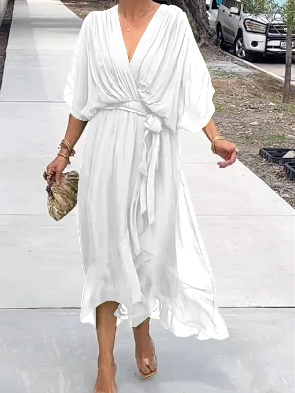 Nives® | Elegant Dress With V-Neckline