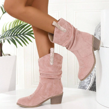 Natalia | Boots with a chunky heel and a round toe
