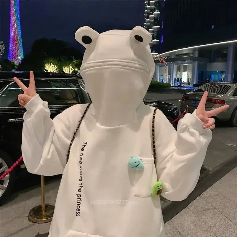 Nina | Oversized frog hoodie for women